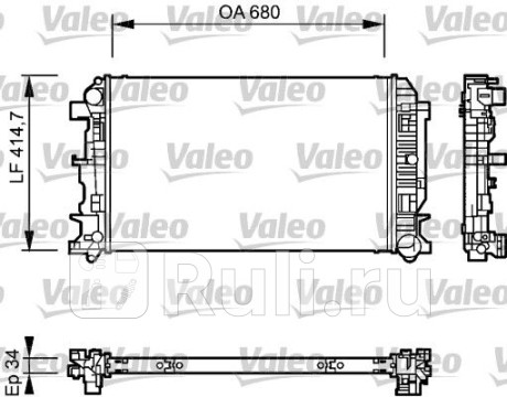 735084 - Радиатор охлаждения (VALEO) Volkswagen Crafter (2006-2016) для Volkswagen Crafter (2006-2016), VALEO, 735084