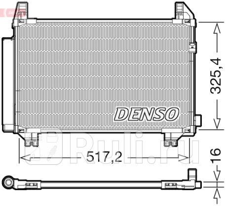 DCN50107 - Радиатор кондиционера (DENSO) Toyota Auris (2006-2010) для Toyota Auris (2006-2010), DENSO, DCN50107