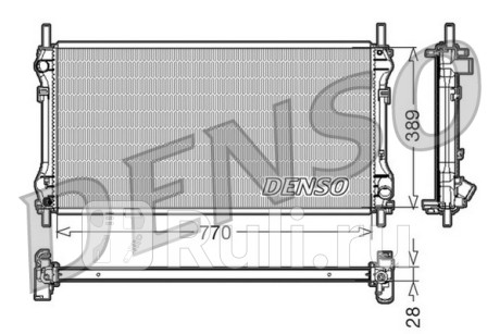 DRM10104 - Радиатор охлаждения (DENSO) Ford Transit 5 (2000-2006) для Ford Transit 5 (2000-2006), DENSO, DRM10104