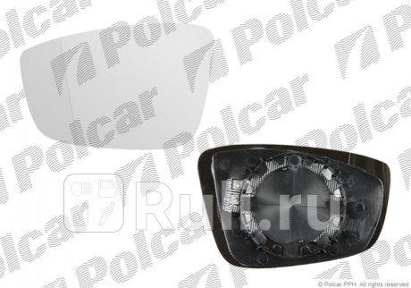 9533542E - Зеркальный элемент левый (Polcar) Volkswagen Polo седан (2010-2015) для Volkswagen Polo (2010-2015) седан, Polcar, 9533542E