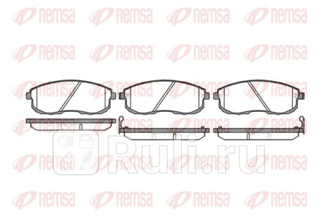 0293.12 - Колодки тормозные дисковые передние (REMSA) Nissan Tiida (2004-2014) для Nissan Tiida (2004-2014), REMSA, 0293.12