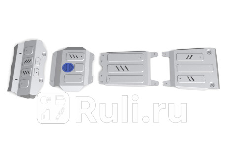 K333.9501.1 - Защиты радиатора+картера+кпп+раздаточной коробки (комплект) (RIVAL) Toyota Hilux (2015-2020) для Toyota Hilux (2015-2020), RIVAL, K333.9501.1