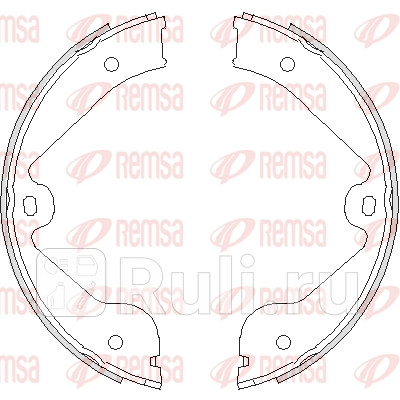 4735.00 - Колодки тормозные барабанные (комплект) (REMSA) Mercedes W164 (2005-2011) для Mercedes ML W164 (2005-2011), REMSA, 4735.00