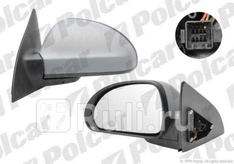 4114513M - Зеркало левое (Polcar) Kia Ceed 1 (2006-2010) для Kia Ceed (2006-2010), Polcar, 4114513M