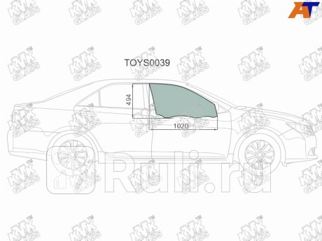 TOYS0039 - Стекло двери передней правой (KMK) Toyota Camry V55 (2014-2018) для Toyota Camry V55 (2014-2018), KMK, TOYS0039