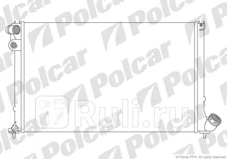 574608A3 - Радиатор охлаждения (Polcar) Peugeot 406 (1999-2005) для Peugeot 406 (1999-2005), Polcar, 574608A3