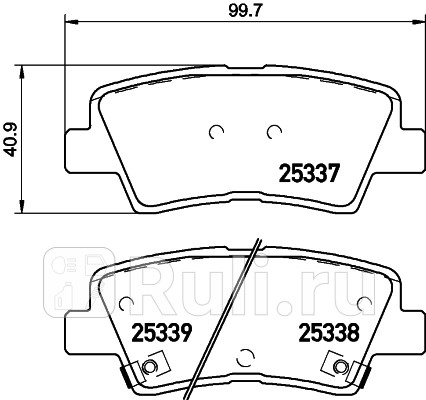 NP6020 - Колодки тормозные дисковые задние (NISSHINBO) Hyundai Elantra 4 HD (2007-2010) для Hyundai Elantra 4 HD (2007-2010), NISSHINBO, NP6020