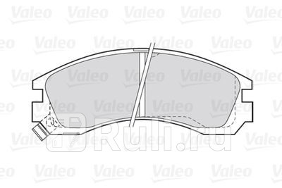 301517 - Колодки тормозные дисковые передние (VALEO) Mitsubishi Lancer Cedia (2000-2003) для Mitsubishi Lancer Cedia (2000-2003), VALEO, 301517