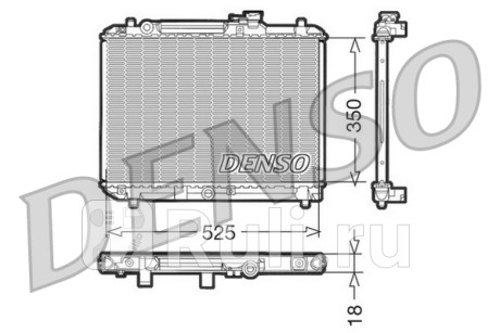 DRM47001 - Радиатор охлаждения (DENSO) Suzuki Baleno 1 (1998-2002) для Suzuki Baleno 1 (1998-2002) рестайлинг, DENSO, DRM47001