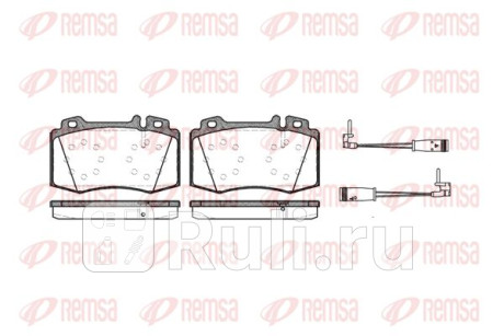 0769.02 - Колодки тормозные дисковые передние (REMSA) Mercedes W203 (2000-2008) для Mercedes W203 (2000-2008), REMSA, 0769.02