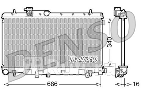 DRM36006 - Радиатор охлаждения (DENSO) Subaru Impreza GD/GG (2000-2007) для Subaru Impreza GD/GG (2000-2007), DENSO, DRM36006