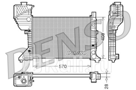 DRM17016 - Радиатор охлаждения (DENSO) Mercedes Sprinter 901-905 (1995-2000) для Mercedes Sprinter 901-905 (1995-2000), DENSO, DRM17016