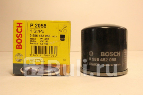 0 986 452 058 - Фильтр масляный (BOSCH) Suzuki SX4 (2006-2014) для Suzuki SX4 (2006-2014), BOSCH, 0 986 452 058