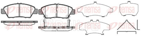 1358.02 - Колодки тормозные дисковые передние (REMSA) HONDA FIT GE (2007-2014) для Honda Fit GE (2007-2014), REMSA, 1358.02