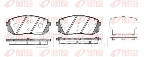 1302.22 - Колодки тормозные дисковые передние (REMSA) Kia Sorento 2 (2009-2020) для Kia Sorento 2 (2009-2021), REMSA, 1302.22
