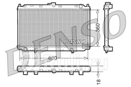 DRM46011 - Радиатор охлаждения (DENSO) Nissan Primera P11 (1999-2002) для Nissan Primera P11 (1999-2002) рестайлинг, DENSO, DRM46011
