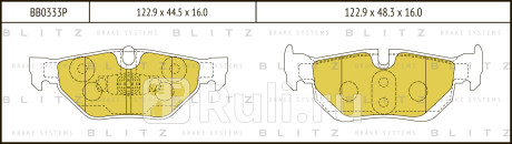 Колодки тормозные дисковые задние bmw 1(e81,e87,e88)  3(e90,e91)  x1(e84) 03- BLITZ BB0333P  для прочие, BLITZ, BB0333P