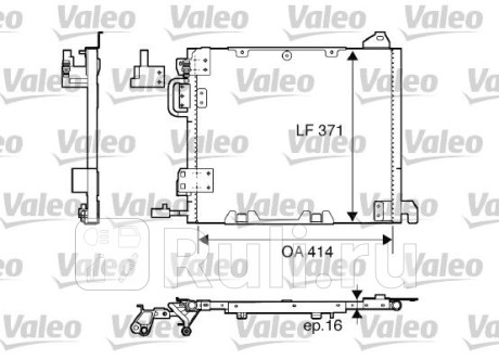 817506 - Радиатор кондиционера (VALEO) Opel Zafira A (1999-2006) для Opel Zafira A (1999-2006), VALEO, 817506