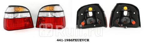441-1986PXUEVCR - Тюнинг-фонари (комплект) в крыло (DEPO) Volkswagen Golf 3 (1992-1997) для Volkswagen Golf 3 (1991-2000), DEPO, 441-1986PXUEVCR