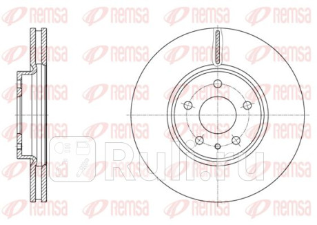 61605.10 - Диск тормозной передний (REMSA) Ford Mondeo 5 (2014-2019) для Ford Mondeo 5 (2014-2021), REMSA, 61605.10