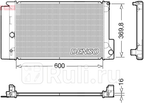 DRM50126 - Радиатор охлаждения (DENSO) Toyota Auris (2010-2012) для Toyota Auris (2010-2012), DENSO, DRM50126