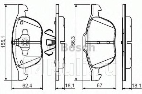 0 986 495 023 - Колодки тормозные дисковые передние (BOSCH) Ford Kuga 1 (2008-2012) для Ford Kuga 1 (2008-2012), BOSCH, 0 986 495 023
