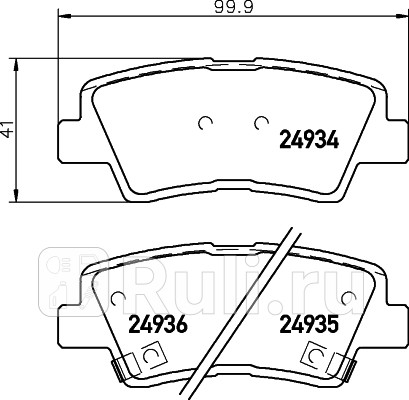 NP6022 - Колодки тормозные дисковые задние (NISSHINBO) Hyundai Elantra 5 (2011-2015) для Hyundai Elantra 5 MD (2011-2015), NISSHINBO, NP6022