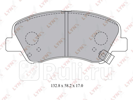 BD-3619 - Колодки тормозные дисковые передние (LYNXAUTO) Kia Carens 3 (2013-2020) для Kia Carens 3 (2013-2020), LYNXAUTO, BD-3619
