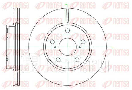 61122.10 - Диск тормозной передний (REMSA) Toyota Auris (2010-2012) для Toyota Auris (2010-2012), REMSA, 61122.10