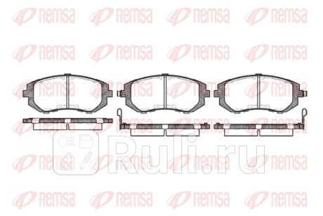 0951.02 - Колодки тормозные дисковые передние (REMSA) Subaru XV (2011-2017) для Subaru XV GP (2011-2017), REMSA, 0951.02