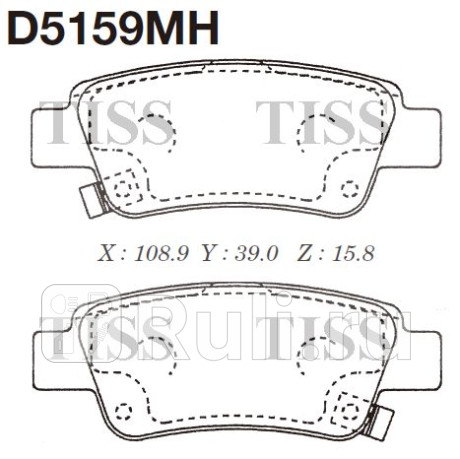D5159MH - Колодки тормозные дисковые задние (MK KASHIYAMA) Honda CR V 3 (2006-2009) для Honda CR-V 3 (2006-2009), MK KASHIYAMA, D5159MH