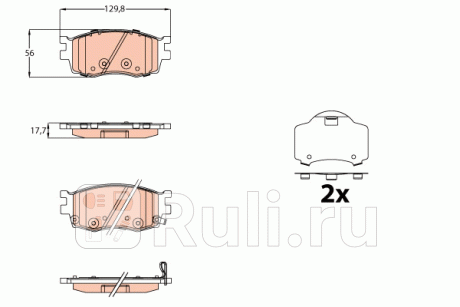GDB3626 - Колодки тормозные дисковые передние (TRW) Hyundai i20 (2008-2014) для Hyundai i20 (2008-2014), TRW, GDB3626