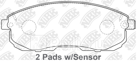 PN2201S - Колодки тормозные дисковые передние (NIBK) Nissan Tiida (2004-2014) для Nissan Tiida (2004-2014), NIBK, PN2201S
