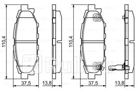 0 986 495 119 - Колодки тормозные дисковые задние (BOSCH) Toyota GT86 (2012-2020) для Toyota GT86 (2012-2021), BOSCH, 0 986 495 119