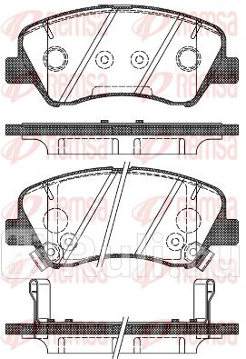 1488.02 - Колодки тормозные дисковые передние (REMSA) Hyundai Elantra 5 (2011-2015) для Hyundai Elantra 5 MD (2011-2015), REMSA, 1488.02