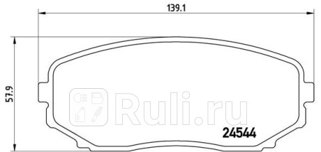 P 49 040 - Колодки тормозные дисковые передние (BREMBO) Mazda CX-9 (2016-2019) для Mazda CX-9 (2016-2021), BREMBO, P 49 040