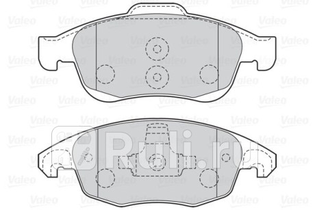 301997 - Колодки тормозные дисковые передние (VALEO) Citroen Berlingo (2008-2012) для Citroen Berlingo B9 (2008-2012), VALEO, 301997