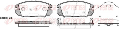 1204.02 - Колодки тормозные дисковые передние (REMSA) Hyundai Sonata 5 NF (2004-2010) для Hyundai Sonata 5 (2004-2010) NF, REMSA, 1204.02