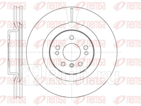 61030.10 - Диск тормозной передний (REMSA) Mercedes X164 (2006-2012) для Mercedes X164 (2006-2012), REMSA, 61030.10