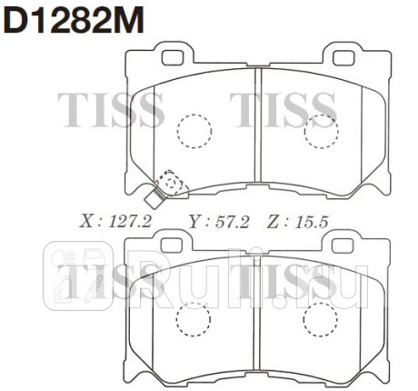 D1282M - Колодки тормозные дисковые передние (MK KASHIYAMA) Infiniti FX 35 (2008-2013) для Infiniti FX S51 (2008-2013), MK KASHIYAMA, D1282M