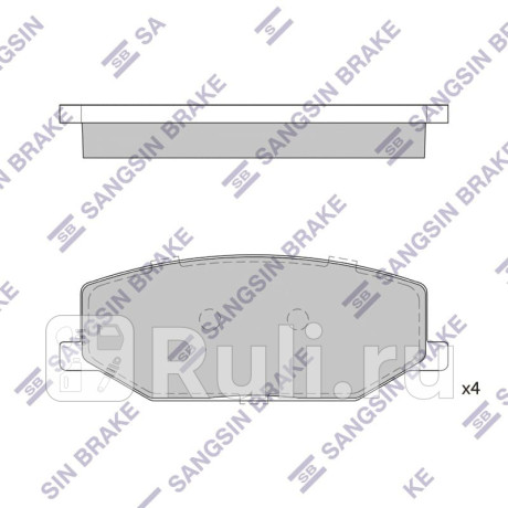 SP1540 - Колодки тормозные дисковые передние (HI-Q) Suzuki Jimny (1998-2018) для Suzuki Jimny (1998-2018), HI-Q, SP1540