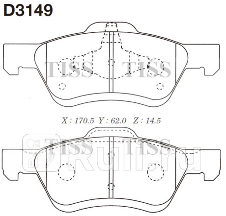 D3149 - Колодки тормозные дисковые передние (MK KASHIYAMA) Ford Maverick (2000-2007) для Ford Maverick (2000-2007), MK KASHIYAMA, D3149