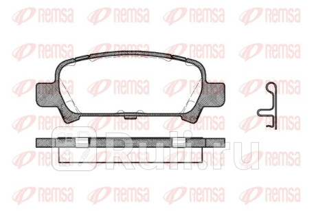 0729.02 - Колодки тормозные дисковые задние (REMSA) Subaru Legacy BM/BR (2009-2015) для Subaru Legacy BM/BR (2009-2015), REMSA, 0729.02