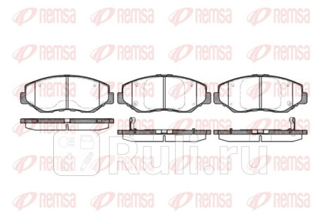 0899.00 - Колодки тормозные дисковые передние (REMSA) Honda HR V (1998-2006) для Honda HR-V (1998-2006), REMSA, 0899.00