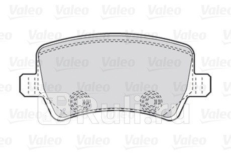301928 - Колодки тормозные дисковые задние (VALEO) Range Rover Evoque (2011-2018) для Range Rover Evoque (2011-2018), VALEO, 301928