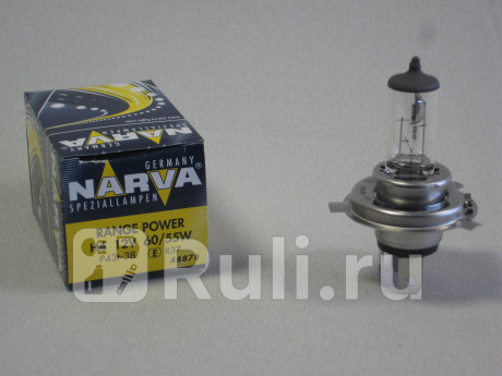 48878RP - Лампа H4 (60/55W) NARVA Range Power для Автомобильные лампы, NARVA, 48878RP