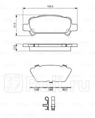 0 986 424 650 - Колодки тормозные дисковые задние (BOSCH) Subaru Legacy BM/BR (2009-2015) для Subaru Legacy BM/BR (2009-2015), BOSCH, 0 986 424 650