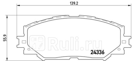 P 83 082 - Колодки тормозные дисковые передние (BREMBO) Toyota Auris (2010-2012) для Toyota Auris (2010-2012), BREMBO, P 83 082