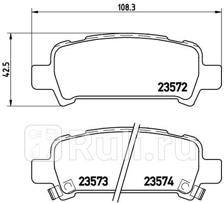 P 78 011 - Колодки тормозные дисковые задние (BREMBO) Subaru Legacy BM/BR (2009-2015) для Subaru Legacy BM/BR (2009-2015), BREMBO, P 78 011