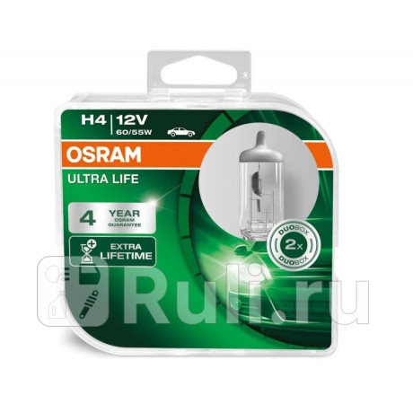 64193ULT_HCB - Лампа H4 (60/55W) OSRAM Ultra Life 3300K для Автомобильные лампы, OSRAM, 64193ULT_HCB